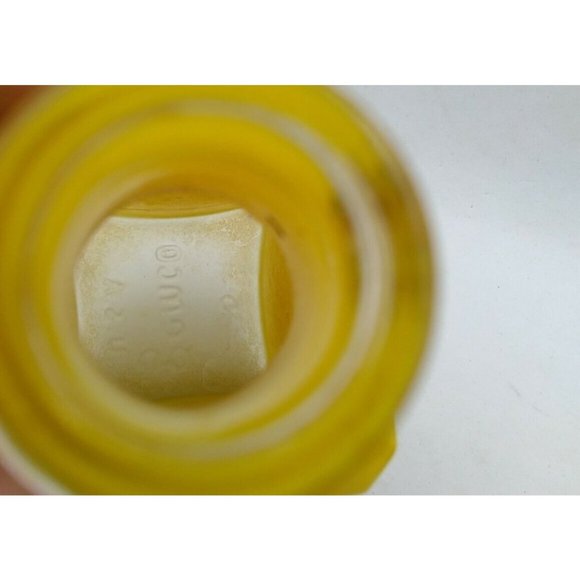 Vintage Retro set of 2 GEMCO USA  Oil & Vinegar yellow glass cruet bottles READ - Picture 4 of 12